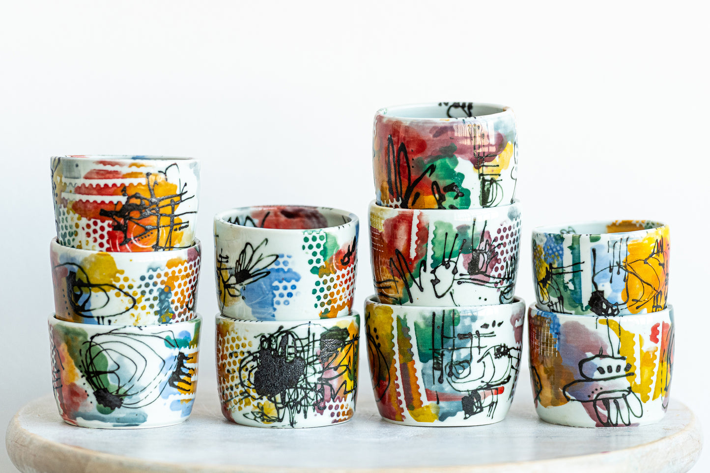 porcelain funky pots