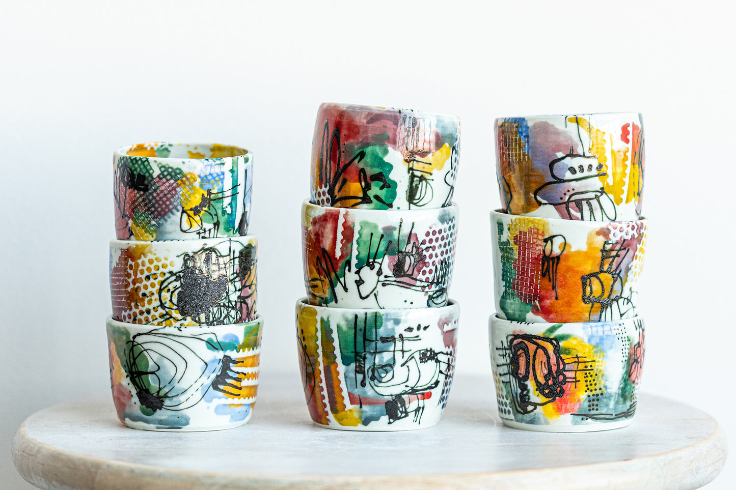 porcelain funky pots