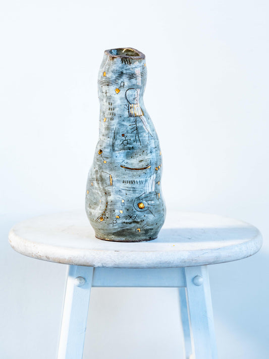 constellation collection - tall asymmetrical warped vase