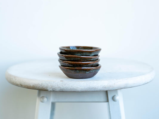 pairs of stoneware celadon ramekins